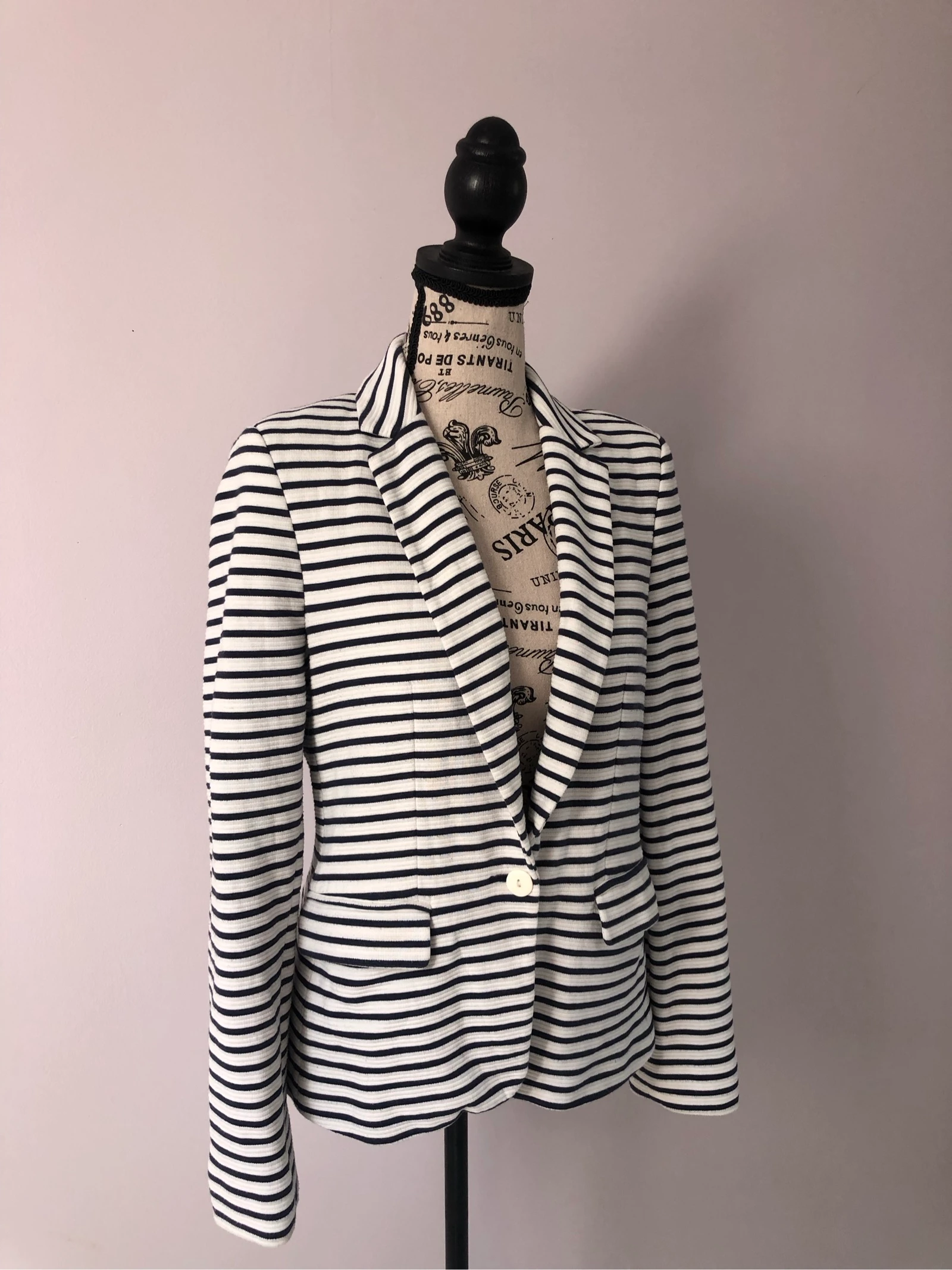 💙 Blazer a rayas azul marino y blanco – Camaïeu – Tamaño estimado S/M – Muy buen estado – photo 3